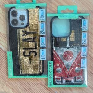 Bling Case for iPhone - Gold and Red